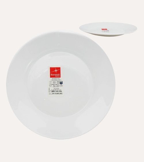 Plato Llano Toledo de Vidrio Opal