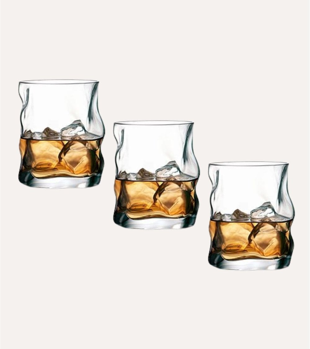 Set de 3 Vasos Sorgente de Vidrio