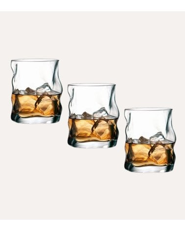 Set de 3 Vasos Sorgente de Vidrio