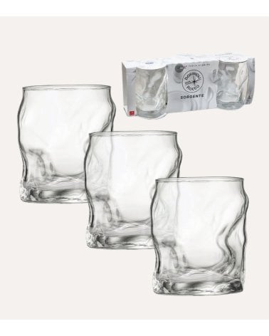 Set de 3 Vasos Sorgente de Vidrio