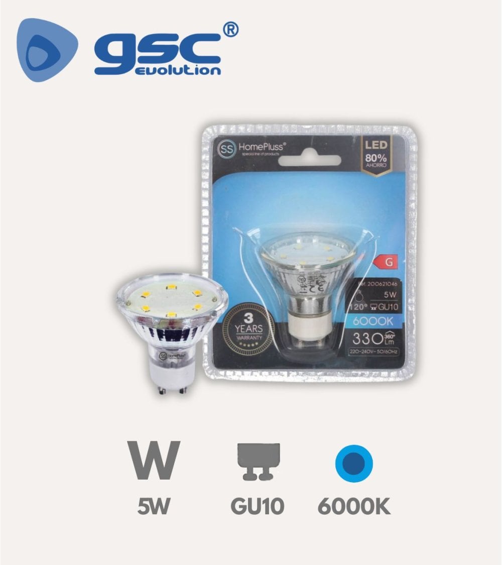 Bombilla LED Dicroica GU10 5W