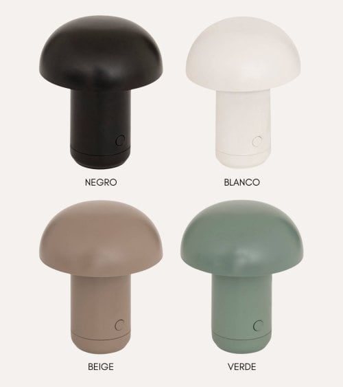 Lámpara de Mesa Lidi Estilo Seta de ABS