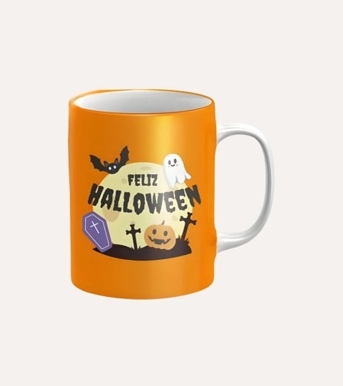 Set de Taza y Calcetines Feliz Halloween para Regalo