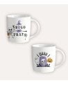Taza Mug Esqueletos de Halloween de Cerámica