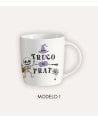 Taza Mug Esqueletos de Halloween de Cerámica