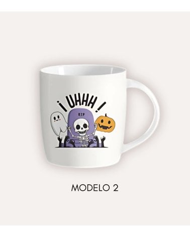 Taza Mug Esqueletos de Halloween de Cerámica