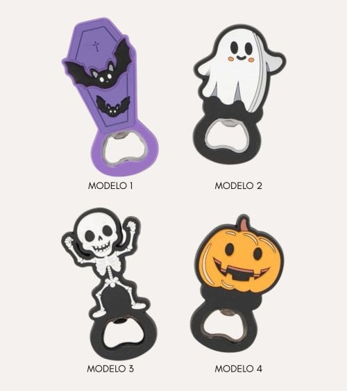 Abridor de Botellas Halloween de Goma y Metal