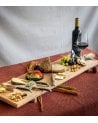 Bandeja para Quesos y Tapas con Asa y Base de Bambú