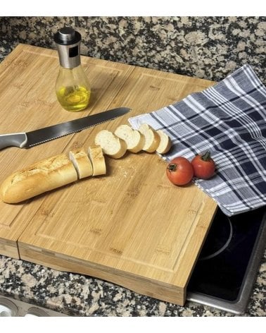 Tabla de Corte Cubre Vitrocerámica de Bambú