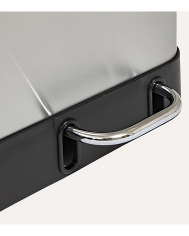 Cubo de Basura con 3 Compartimentos de Acero Inoxidable