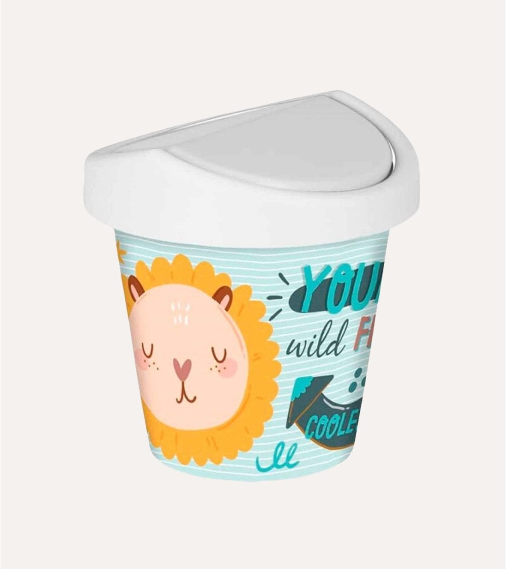 Papelera Mini León de Plástico