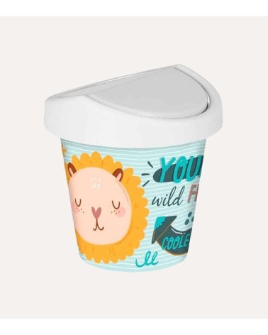 Papelera Mini León de Plástico