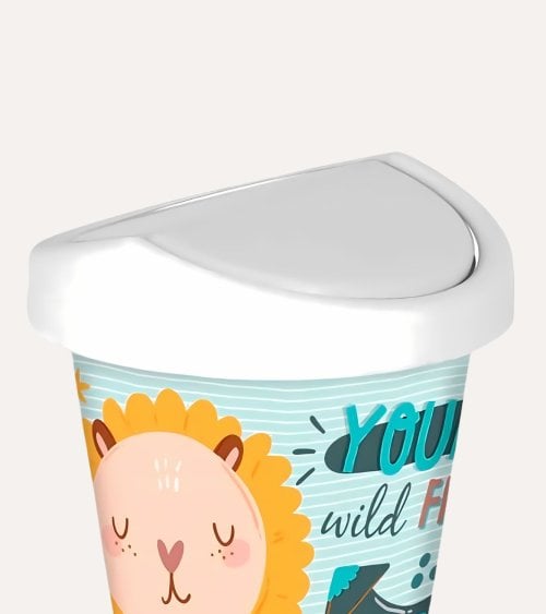 Papelera Mini León de Plástico