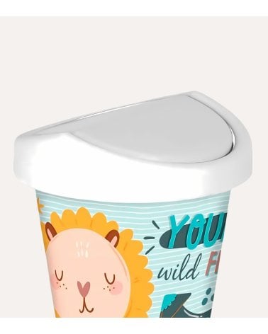 Papelera Mini León de Plástico