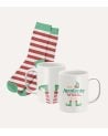 Set de Taza y Calcetines Elfo de Navidad para Regalo