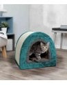 Casa con Rascador para Gatos de Cartón