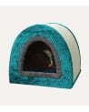 Casa con Rascador para Gatos de Cartón