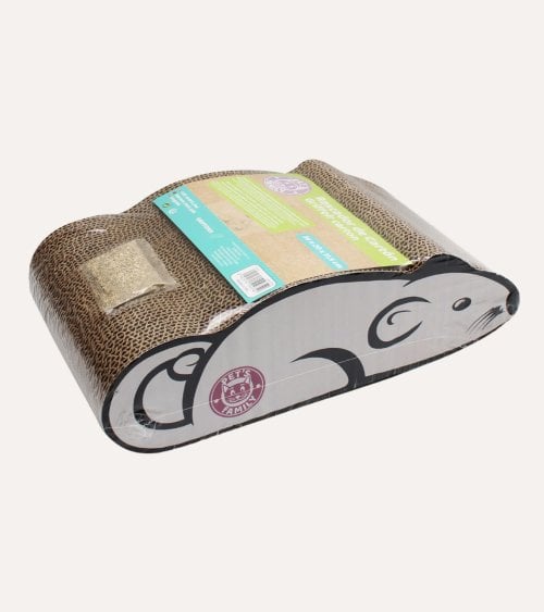 Rascador para Gatos en Forma de Ratón de Cartón