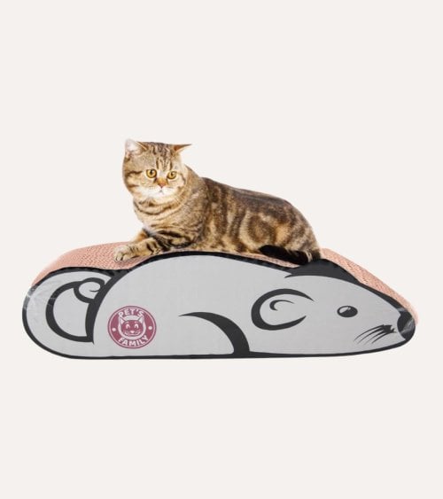 Rascador para Gatos en Forma de Ratón de Cartón