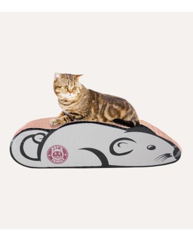 Rascador para Gatos en Forma de Ratón de Cartón