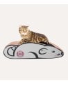 Rascador para Gatos en Forma de Ratón de Cartón