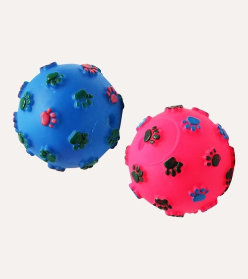 Pelota Huella de Goma para Juguete de Mascotas