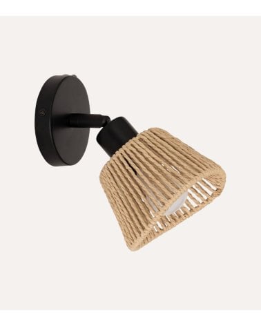 Lámpara de Pared Myha de Metal y Cuerda Natural
