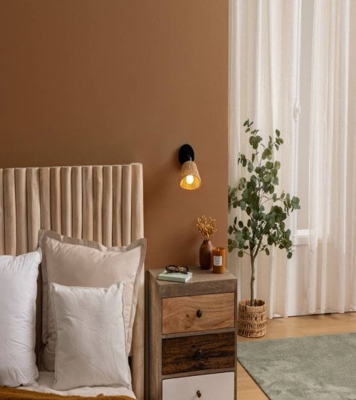 Lámpara de Pared Myha de Metal y Cuerda Natural