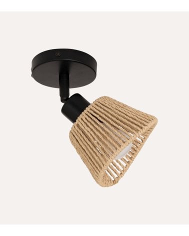 Lámpara de Pared Myha de Metal y Cuerda Natural