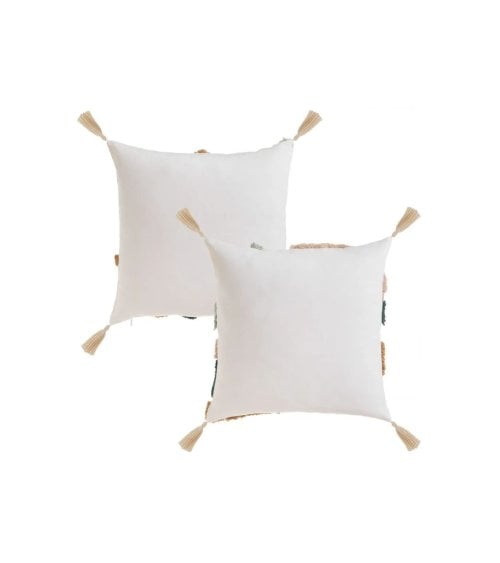 Cojín Crema con Flecos y Ondas en Relieve-7