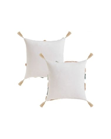 Cojín Crema con Flecos y Ondas en Relieve-7