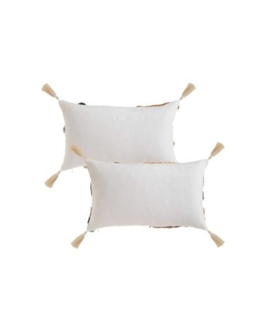 Cojín Crema con Flecos y Ondas en Relieve-7