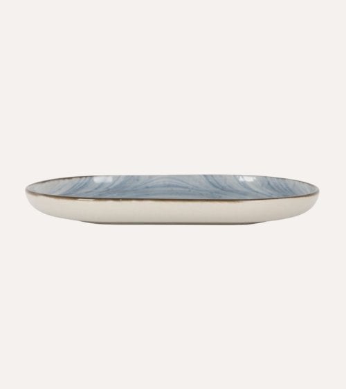 Fuente Ovalada Swirl de Gres