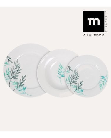 Vajilla de 18 Piezas Lora de Porcelana