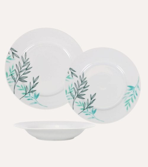 Vajilla de 18 Piezas Lora de Porcelana