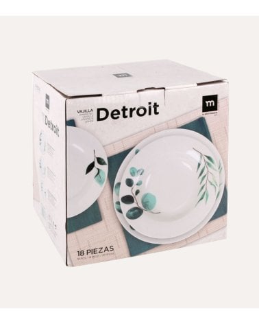 Vajilla de 18 Piezas Detroit de Porcelana