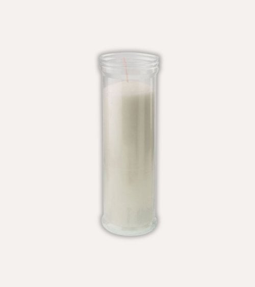 Velón Santo Transparente de Parafina y Cera Vegetal