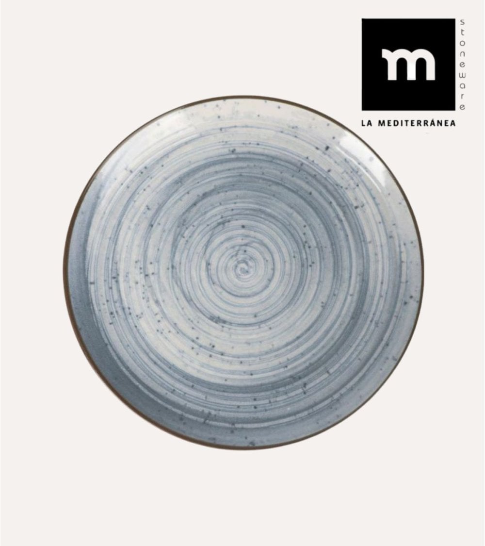 Plato Llano Swirl de Gres