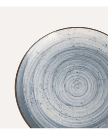 Plato Llano Swirl de Gres