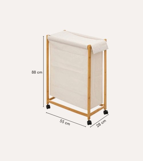 Carrito Auxiliar para Colada Tidy de Bambú