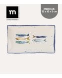 Fuente Rectangular Peixe de Gres