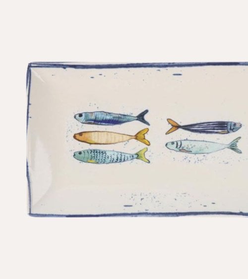 Fuente Rectangular Peixe de Gres