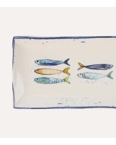 Fuente Rectangular Peixe de Gres