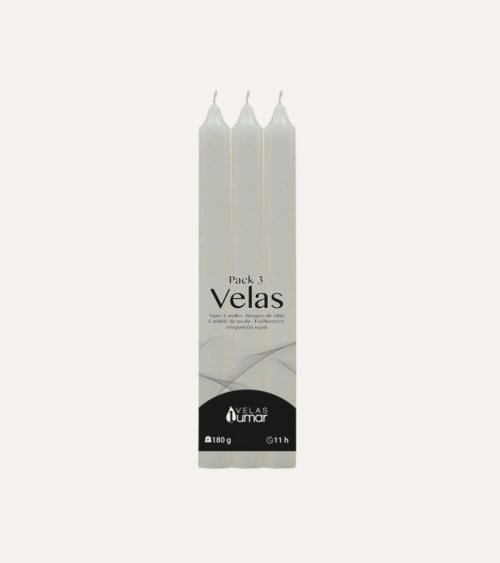 Set de 3 Velas Cirio Decorativas