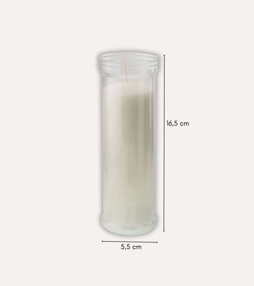 Velón Santo Transparente de Parafina y Cera Vegetal