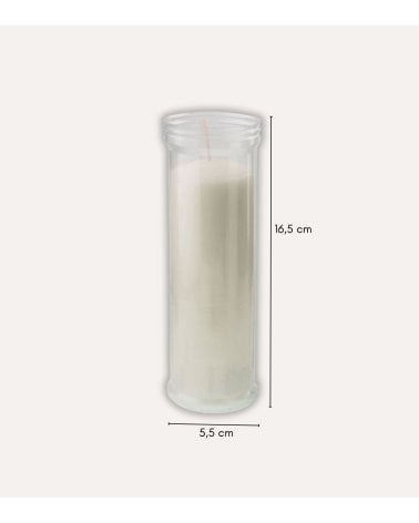 Velón Santo Transparente de Parafina y Cera Vegetal