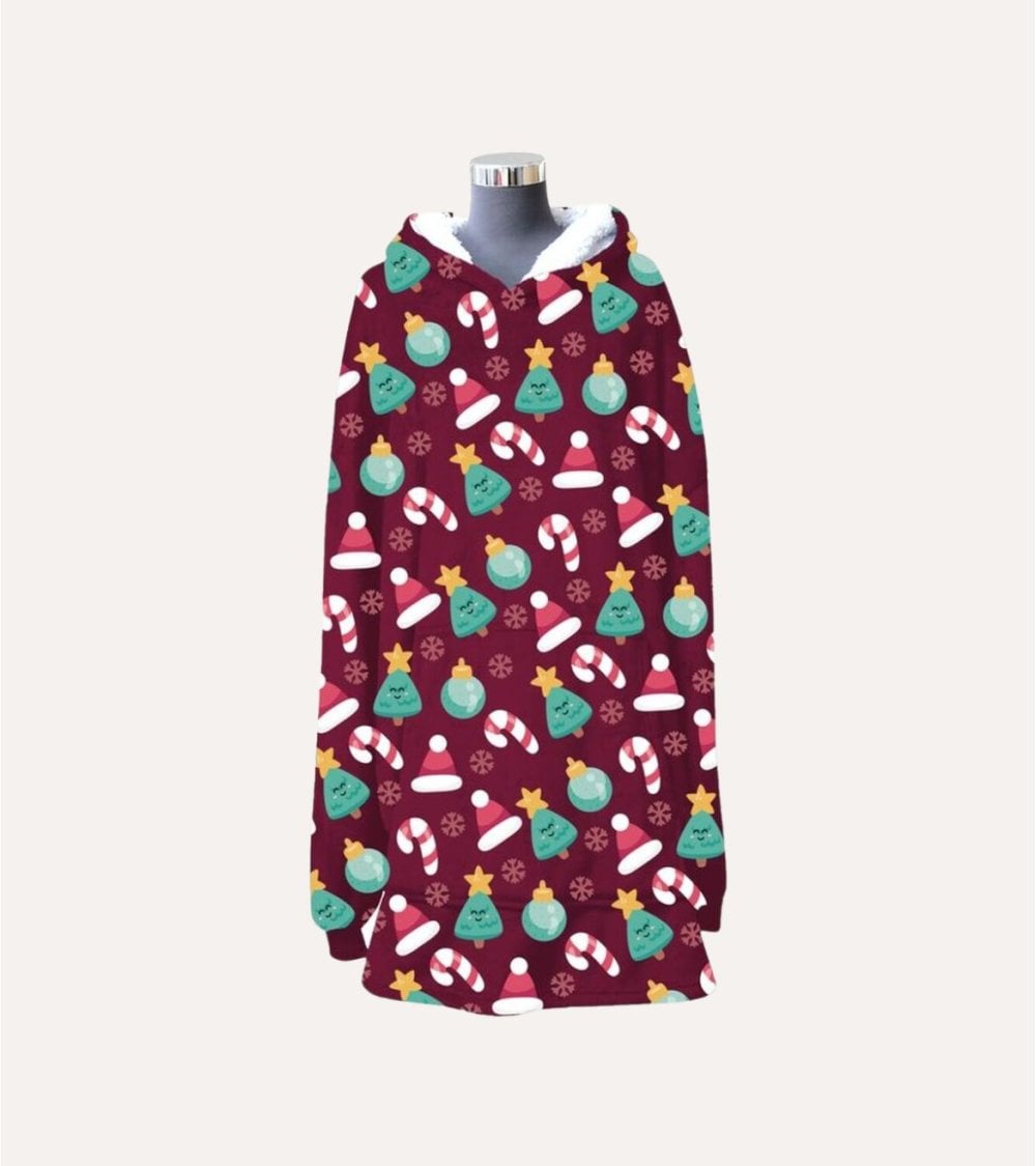 Bata-Manta Navideña Microfibra de Poliéster