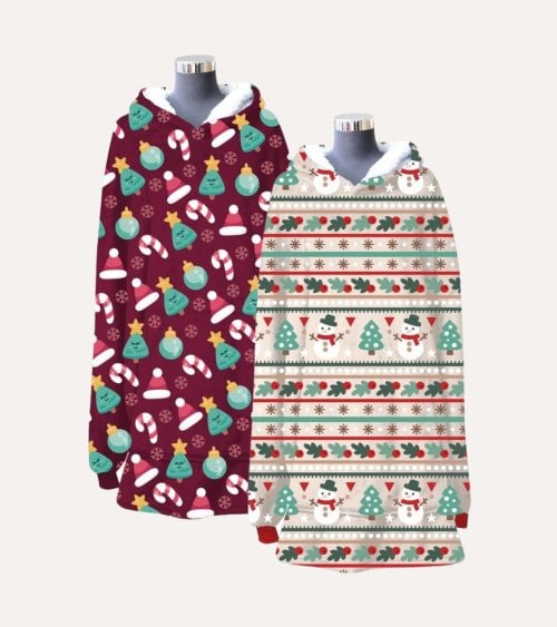 Bata-Manta Navideña Microfibra de Poliéster