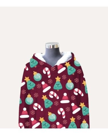 Bata-Manta Navideña Microfibra de Poliéster