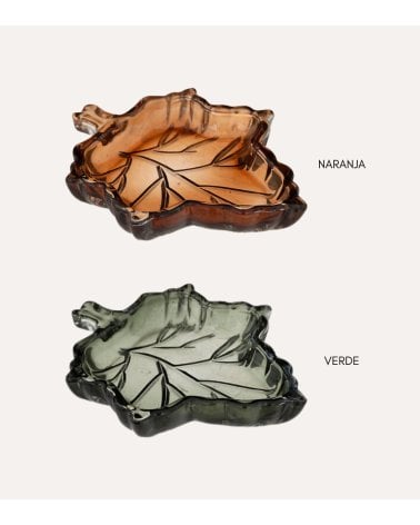 Vacía Bolsillo Hojas Otoñales de Vidrio